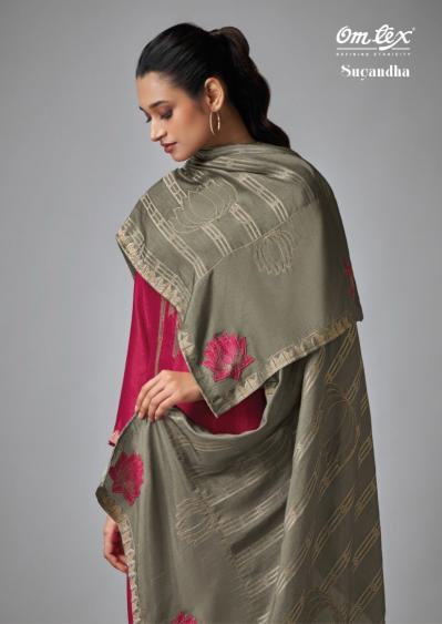 omtex sugandha elegance style tusser silk dress material 