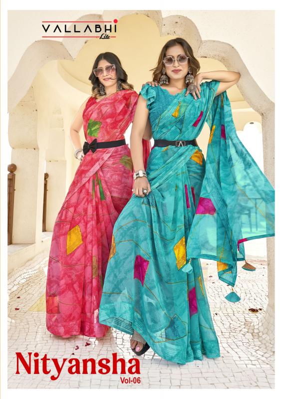 nityansha vol 6 by vallabhi print hit design georgette sarees online 