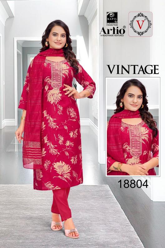 vintage by veda kapil trendz vertigan print readymade trendy combo salwar suit 