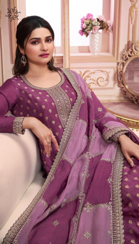 shristi hitlist by vinay kuleesh dola jacquard stylish look unstitch 3pcs dress