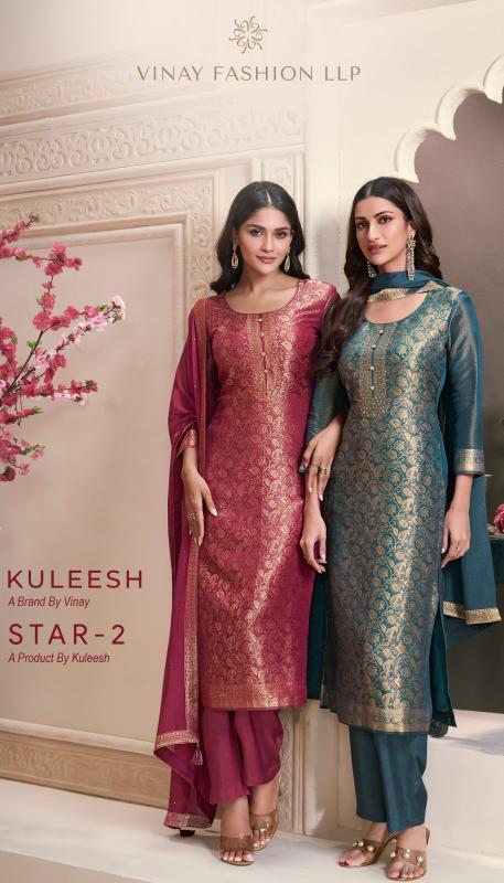 star vol 2 by vinay kuleesh simmer jacquard gorgeous look unstitch salwar kameez 