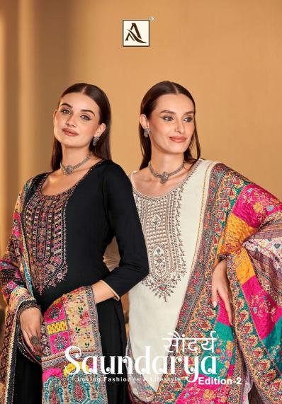 saundarya vol 2 by alok viscose rayon pakistani dress material 