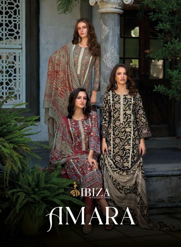 ibiza amara hit design cambric cotton unstitch 3pcs dress online