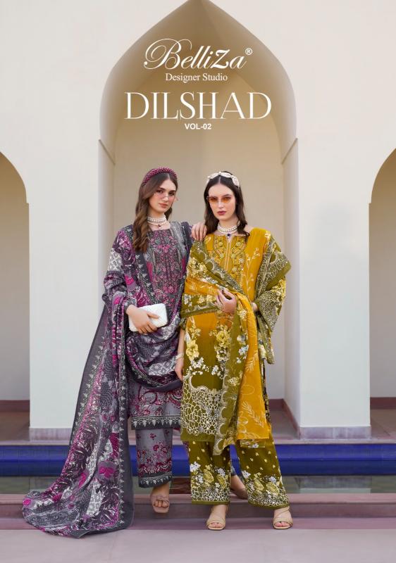 dilshad vol 2 by belliza designer readymade viscose rayon casual pakistani suit 