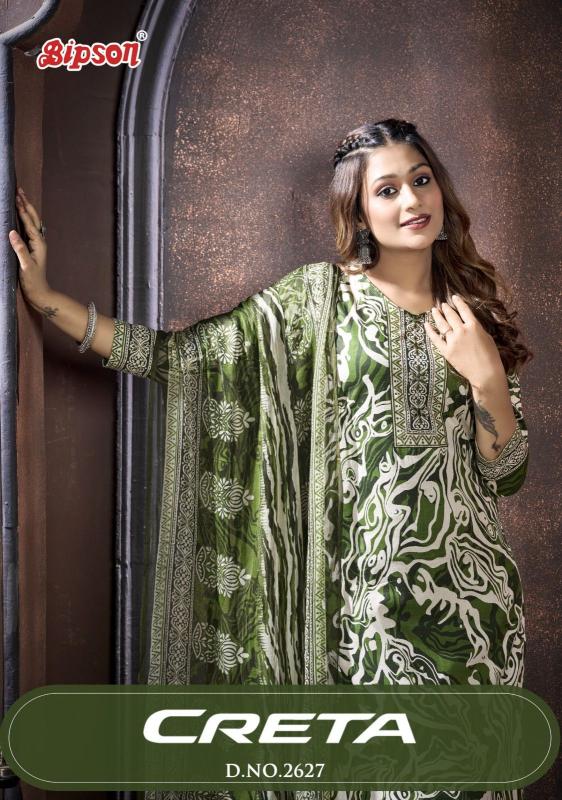 creta 2627 by bipson prints cambric cotton unstitch dress material 