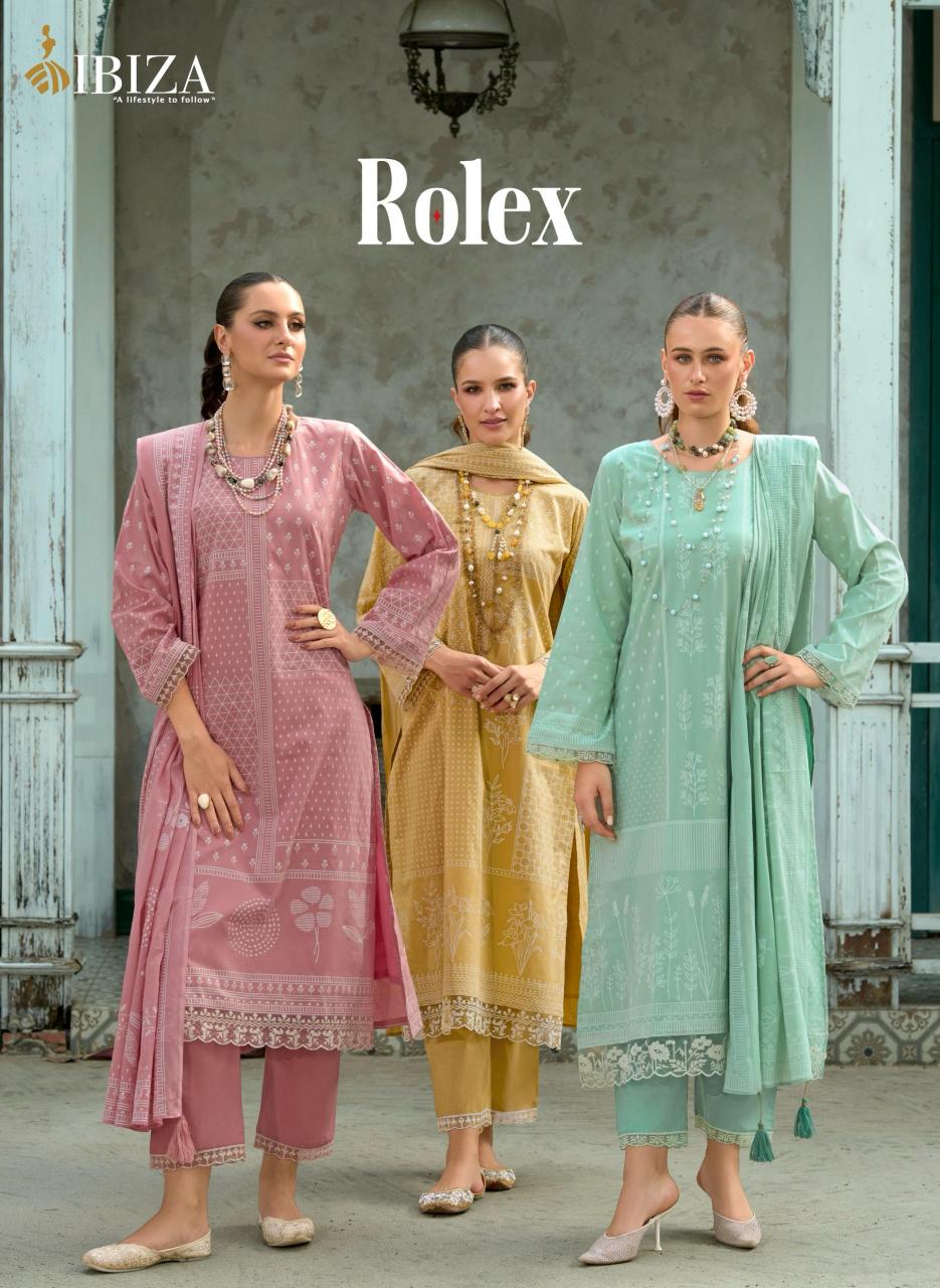 rolex by ibiza cambric cotton casual wear dress material online 