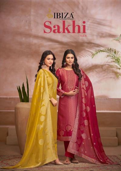 sakhi vol 8 by ibiza banglory silk jacquard elegant style suit for women 