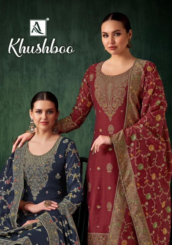 alok khushboo weave jacquard casual wear 3pcs dress supplier 