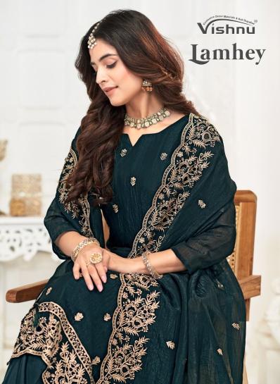 vishnu lamhey crunchey blooming designer salwar kameez sets 