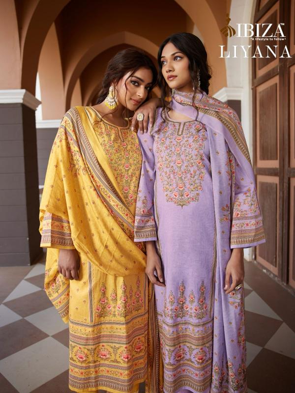 ibiza liyana hit design lawn cotton unstitch 3pcs dress