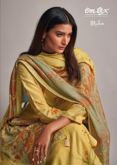 omtex mahee popular design linen jacquard unstitch salwar suit sets 