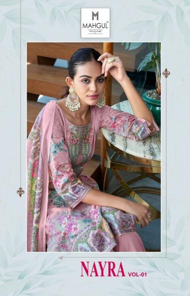 nayra vol 1 by mahgul  lawn cotton comfortable unstitch 3pcs pakistani dress 