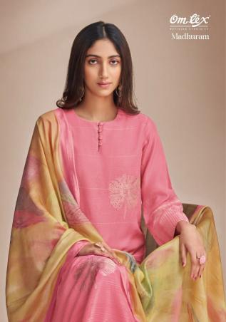madhuram by omtex linen jacquard casual wear unstitch suit 