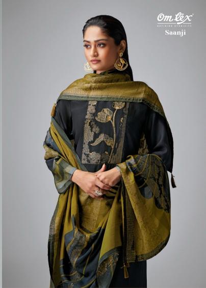 saanji by omtex silk jacquard shop trendy unstitch suit for women 