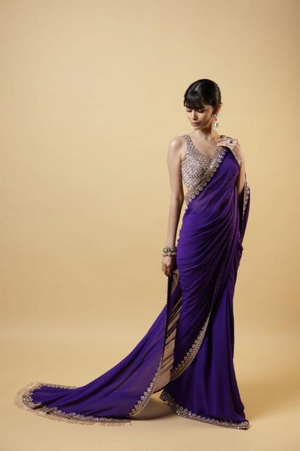 pr angel 48 georgette stylish womens indian saree wholesaler