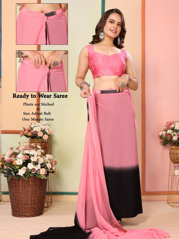 pr korea georgette shop trendy ready to wear saree exports 