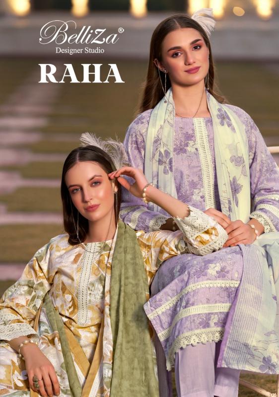 belliza designer raha cotton fully stitch plus size classic 3pcs dress exports 