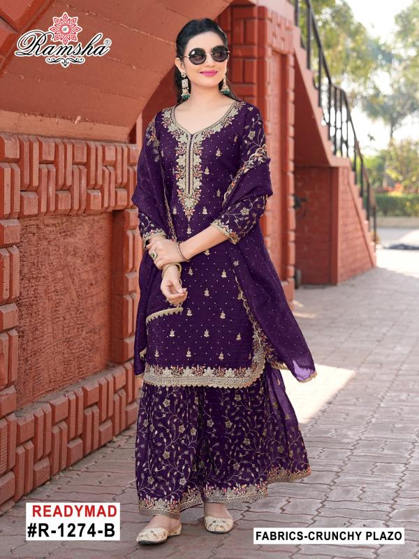 r 1274 nx by ramsha crunchy full stitch fashionable suits online 