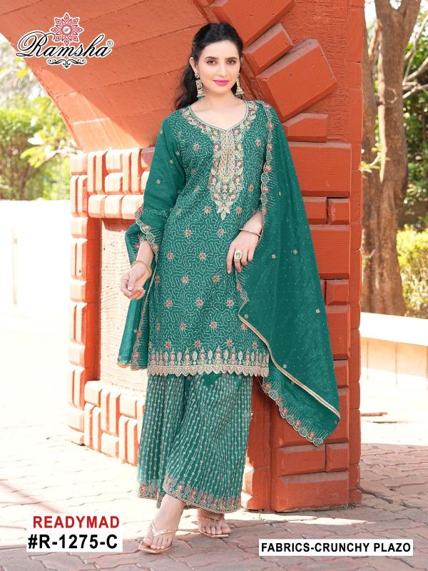 r 1275 nx by ramsha popular design crunchy full stitch 3pcs dress
