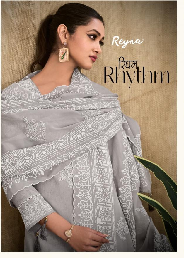 reyna launch rhythm linen casual unstitch 3pcs dress