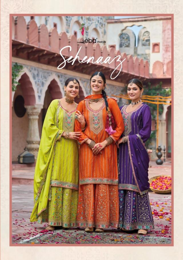 eba lifestyle sahenaaz chinon fully stitch shop trendy plazzo 3pcs dress online 