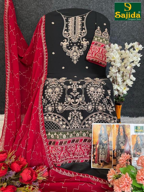 1012 by sajida designers georgette casual pakistani unstitch suits 