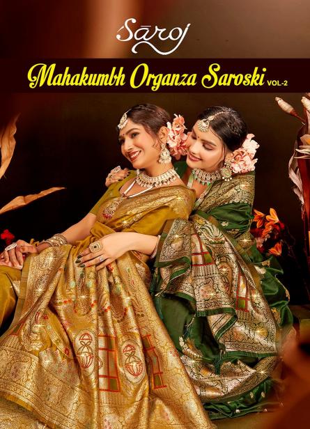 Mahabharat dola sarovski Saroj vol.2 soft dola silk saree