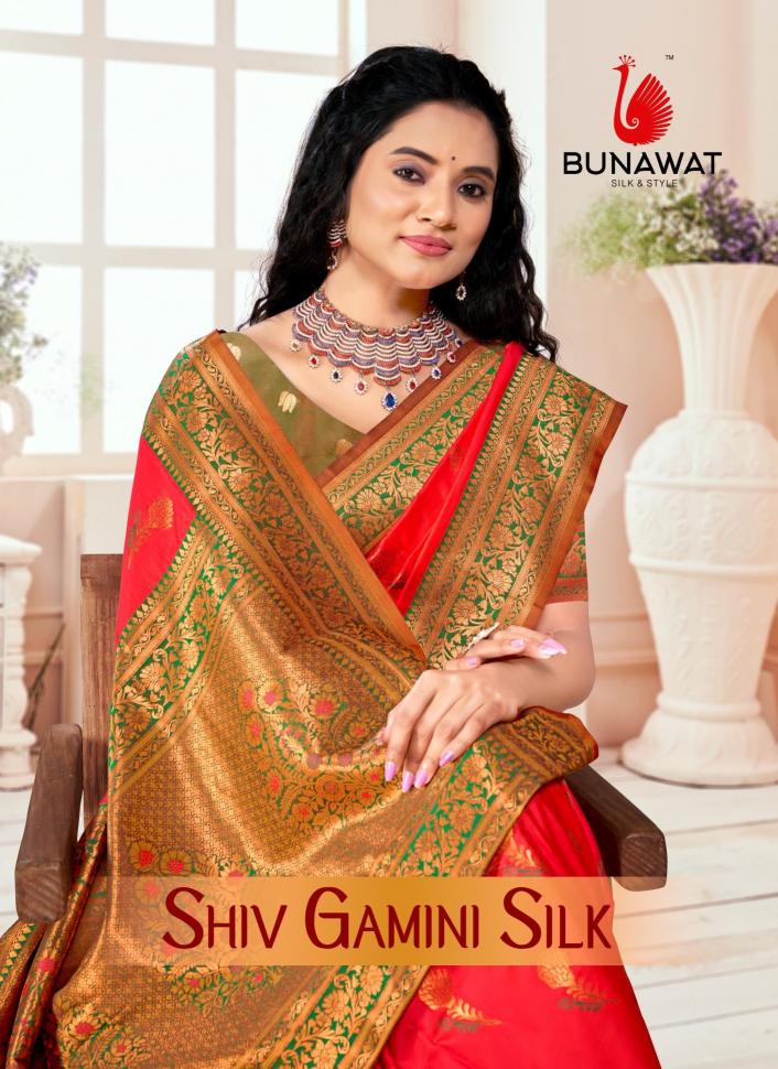 Shiv Gamini Silk By Bunawat Party Wear New Designer Silk Sarees Collection