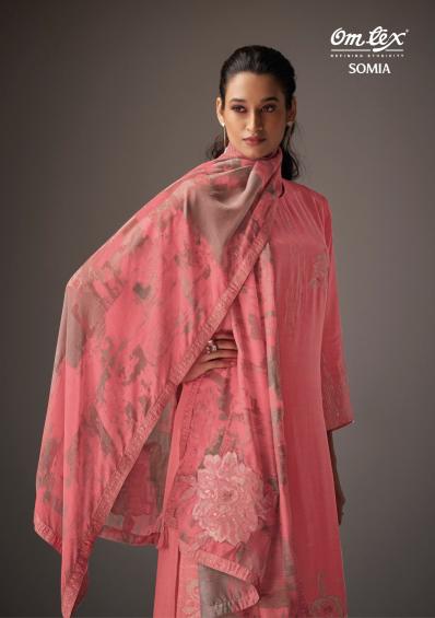 omtex somia muslin jacquard designer salwar suit sets online 