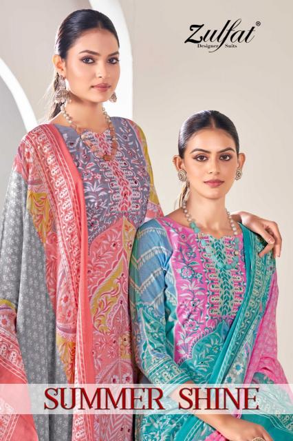 zulfat summer shine cotton elegant style full stitch plus size dress 