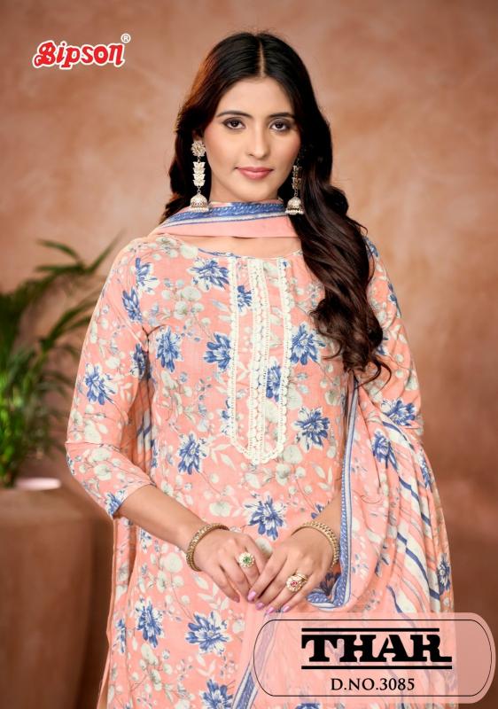 bipson prints thar 3085 cotton comfortable unstitch suit 