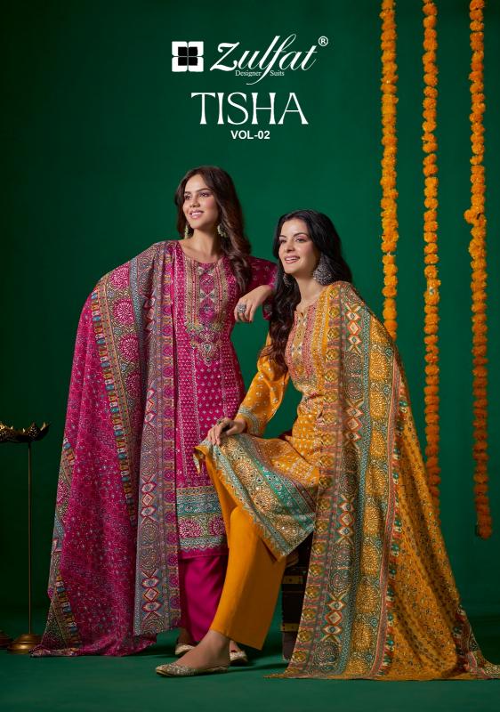 zulfat tisha vol 2 fully stitch viscose shimmer plus size shop trendy pakistani suits 