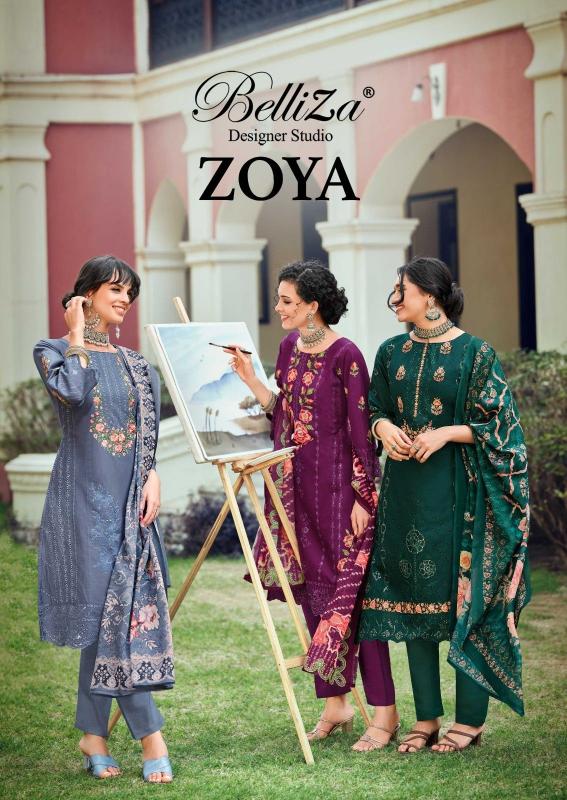belliza designer zoya cotton lawn hit design unstitch 3pcs dress 