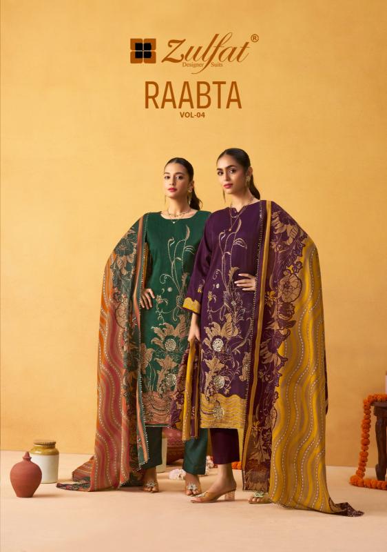raabta vol 2 by zulfat designer jam cotton readymade plus size 3pcs dress 