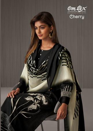 omtex launch cherry linen cotton unstitch 3pcs dress material  