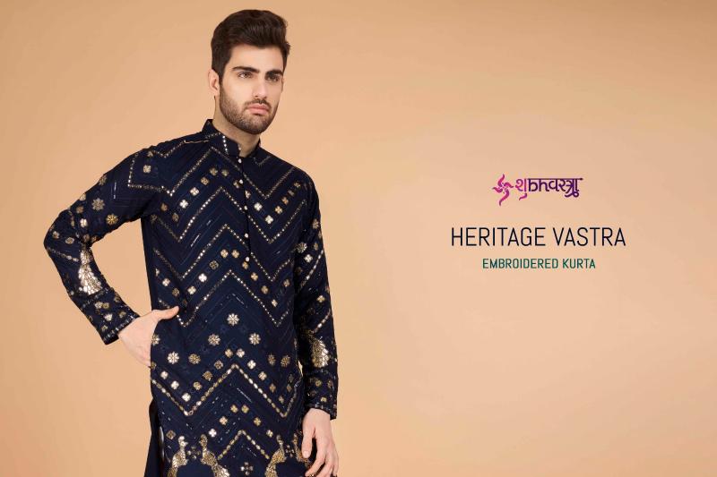 shubhvastra heritage vastra viscose rayon mens kurta with pant festival look