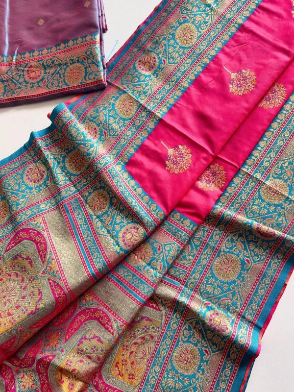 pr kc 3087 attractive look banarasi saree wholesaler 