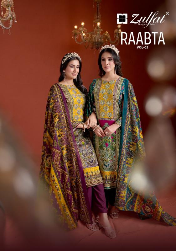 zulfat designer raabta vol 5 zam cotton full stitch daily wear plus size dress 