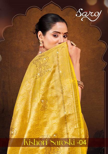 Saroj Kishori saroski vol.4 Soft linen and heavy silk saree