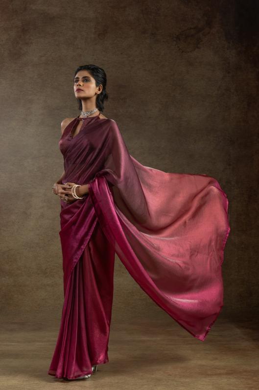 101a-101d popular design satin silk trendy ready to wear saree