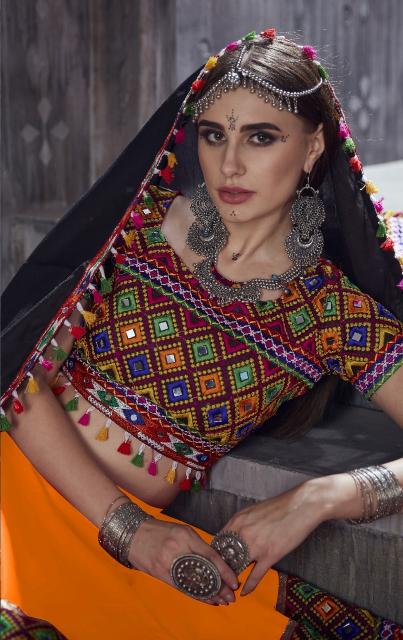 aawiya rajwadi vol 1 7004 C color box 2025 navratri single lehenga choli online 