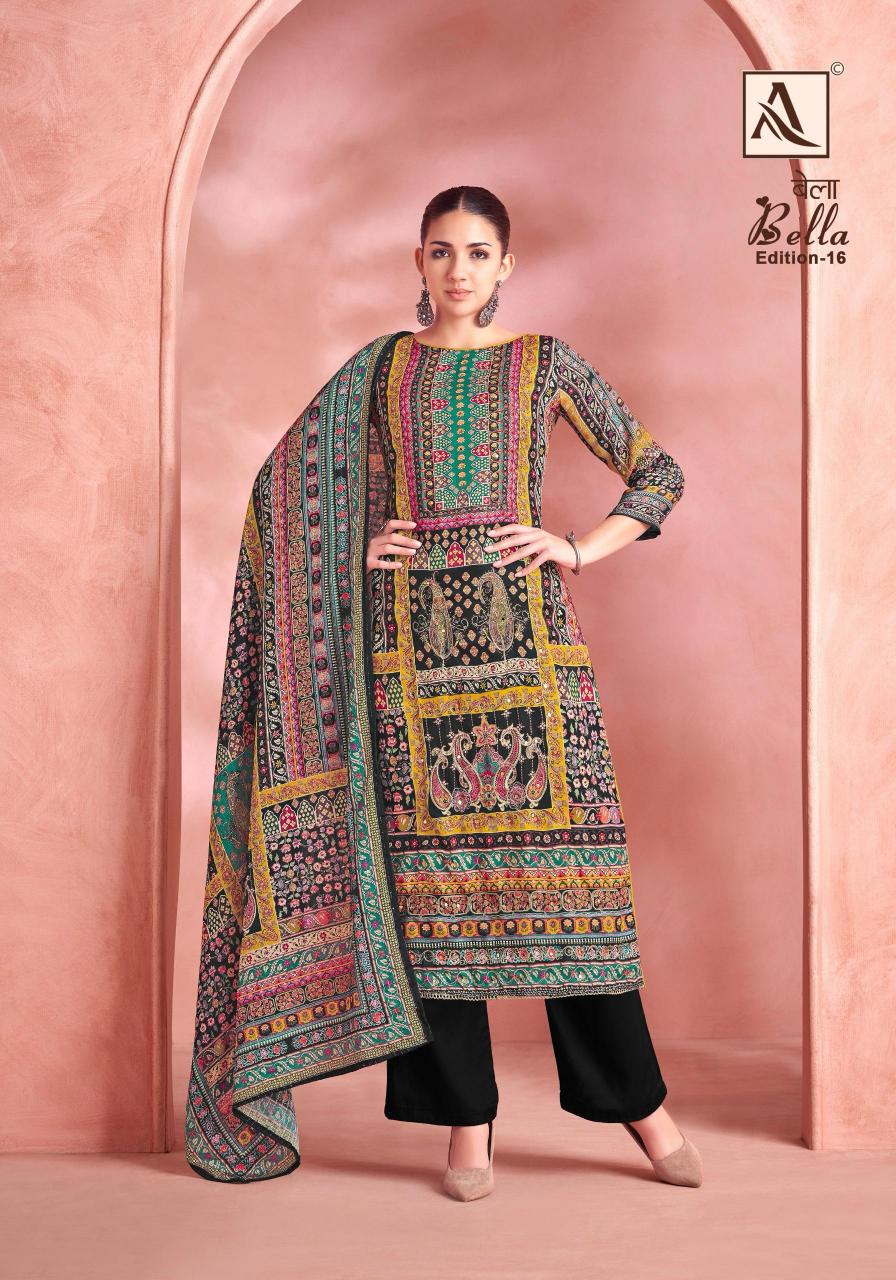 alok bella vol 16 muslin hit design pakistani unstitch suits 