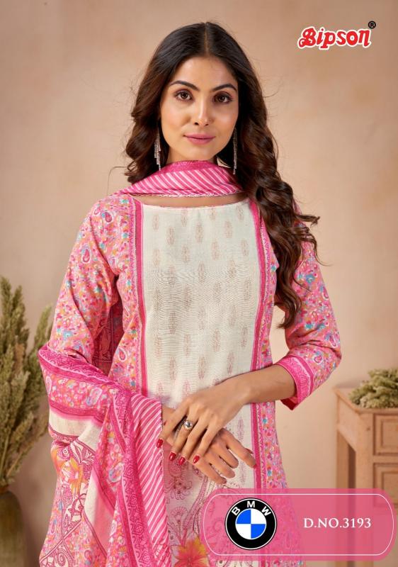 bmw 3193 by bipson prints pretty look cotton dress material 