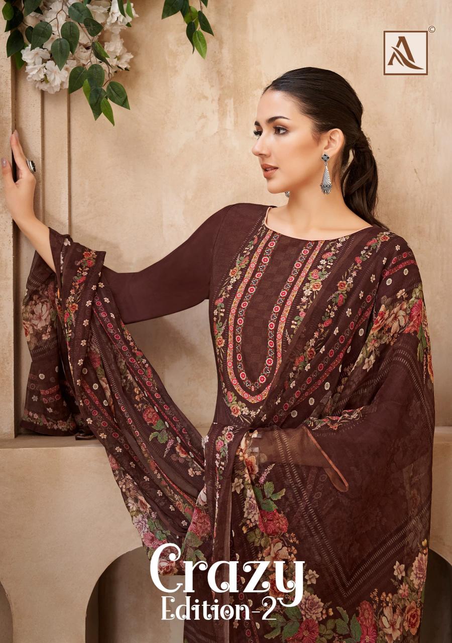 alok crazy vol 2 viscose muslin modern pakistani dress material