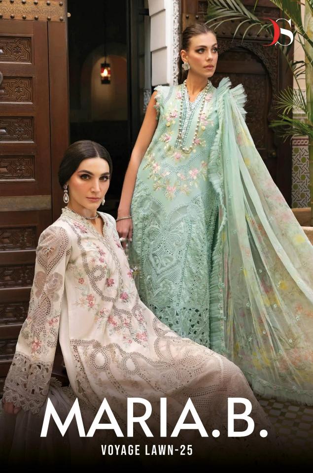 maria b voyage lawn 25 by deepsy cotton casual pakistani dress material 