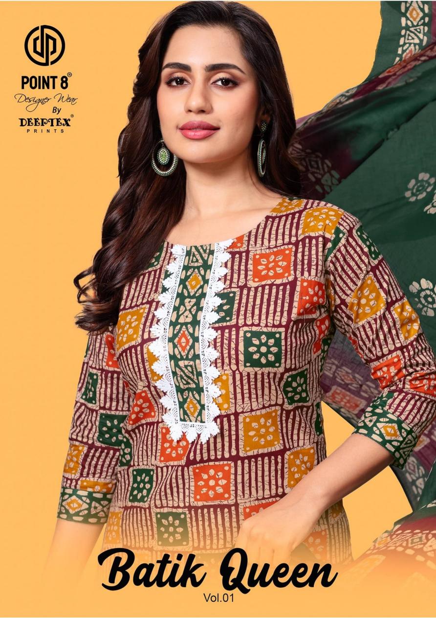 batik queen vol 1 by deeptex prints fancy cotton full stitch big size suit 