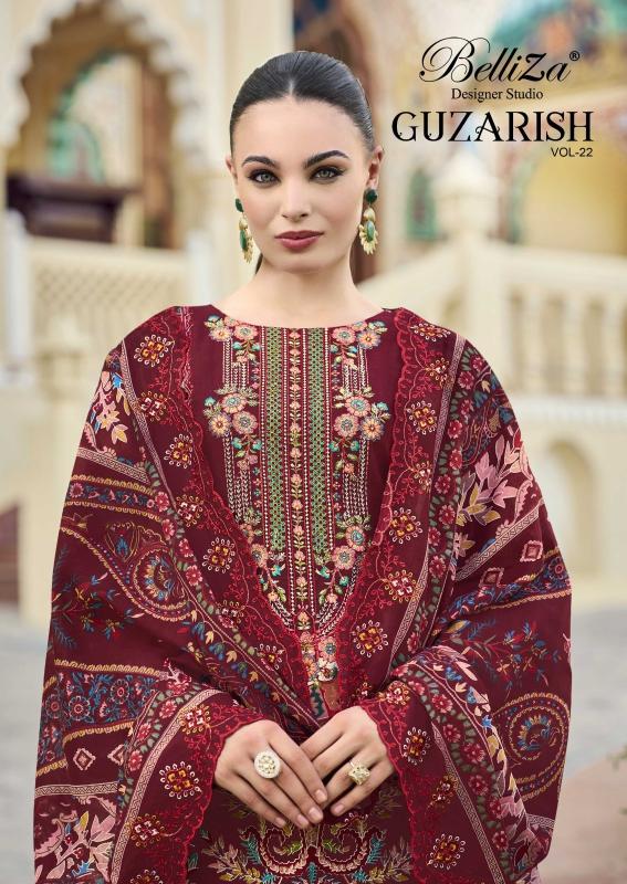 belliza designer guzarish vol 22 cotton stylish pakistani 3pcs dress