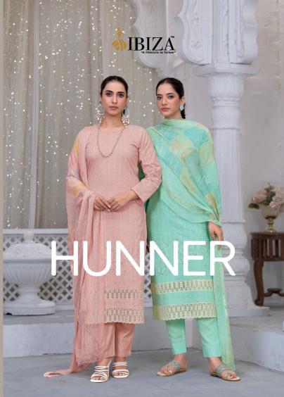 ibiza hunner linen khaddi print elegance style suit for womens 