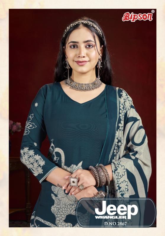 bipson prints jeep wranglar 2867 roman silk trendy dress materials 