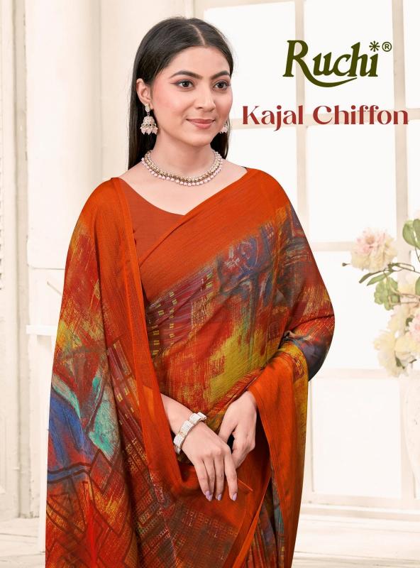 ruchi kajal chiffon vol 3 shop trendy saree exports 